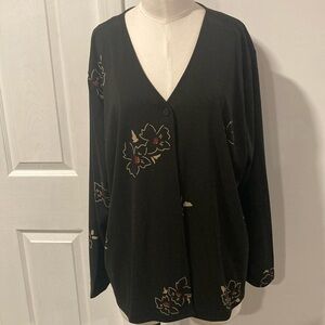 NWT August Max one-button knit cardigan 1X